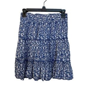 Rachel Zoe tiered floral mini skirt